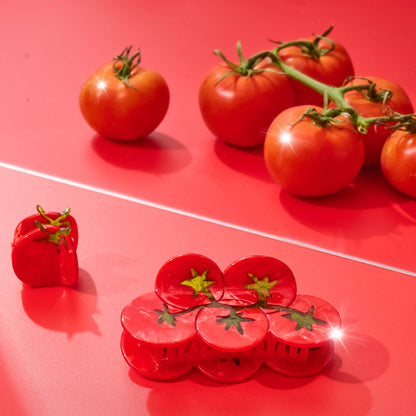 Mini Tomato Hair Claw Clip