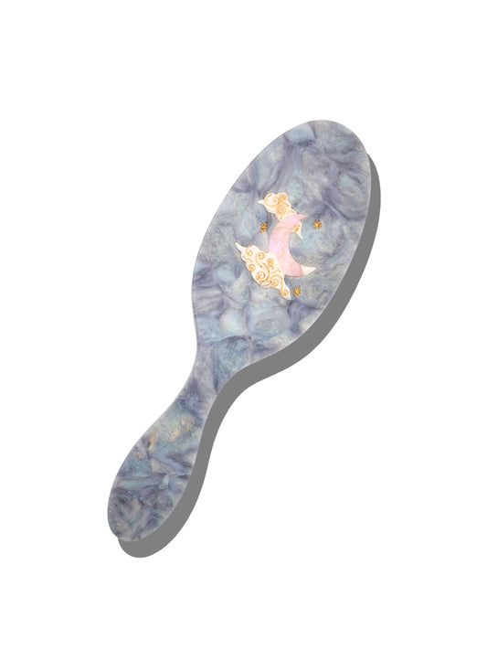 Hand-painted Celestial Moon Amazing Hair Day Brush | Eco-Friendly