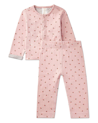 Sweet Cherry 2 PC Set: Pink / 9 Months