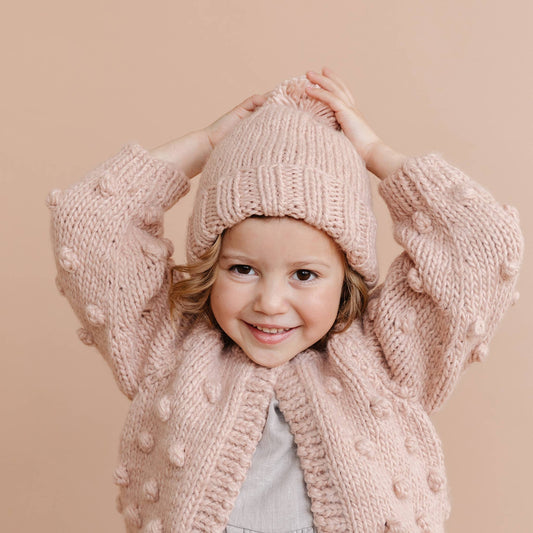 Classic Pom Hat, Blush | Baby & Kids Valentine's Winter Bean: M; 2-5y