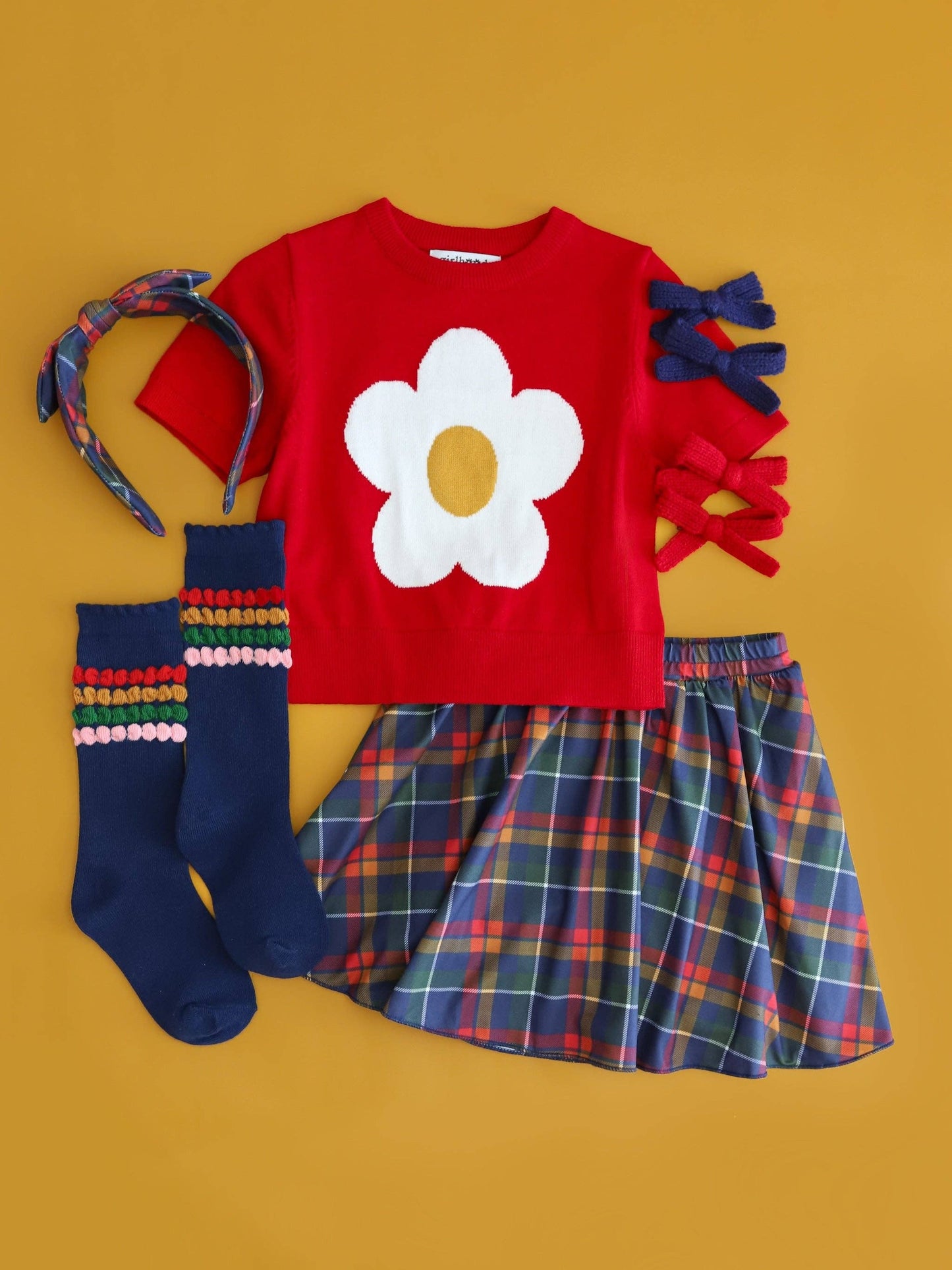 Hopscotch Bubble Stripe Knee High Socks: 4-6 YEARS