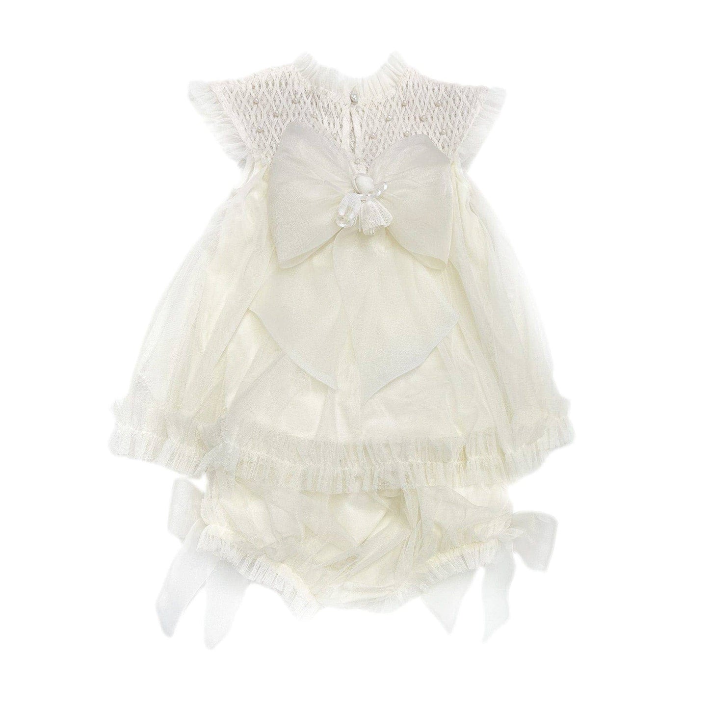 Bella Buttermilk Tulle Blouse and Bloomers Set: 6M