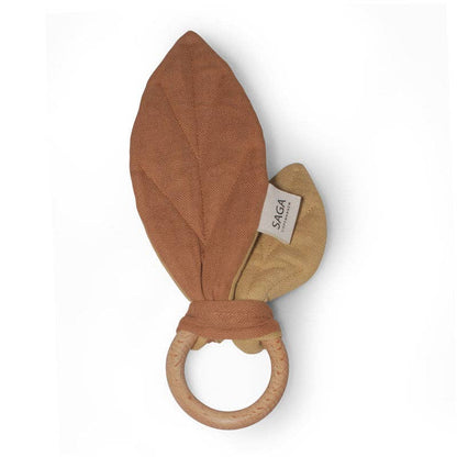 Baby Sensory Toy - Teething Ring - Almond - Organic Cotton