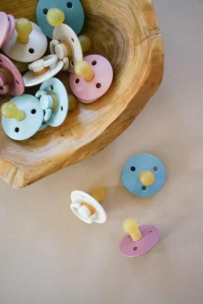Itzy Soother™ Natural Rubber Paci Sets: Blossom + Rosewood