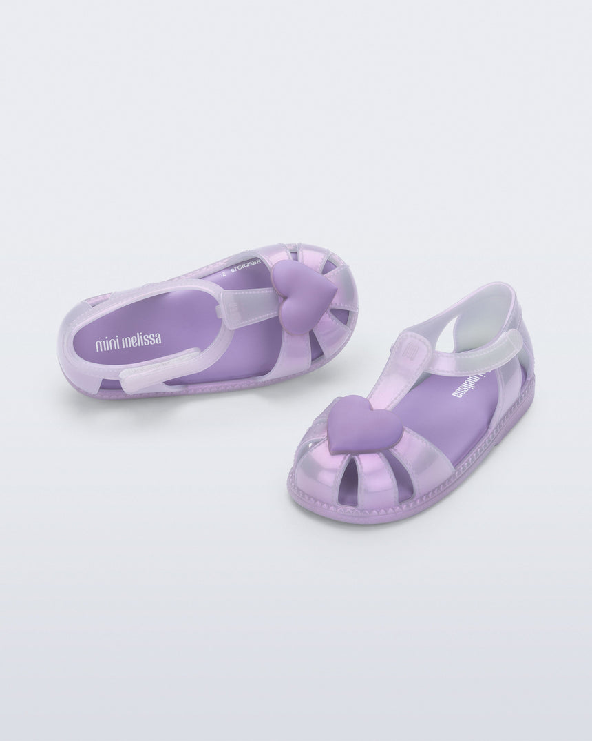 Mini Melissa Hip Heart Baby Ballerinas: Lilac