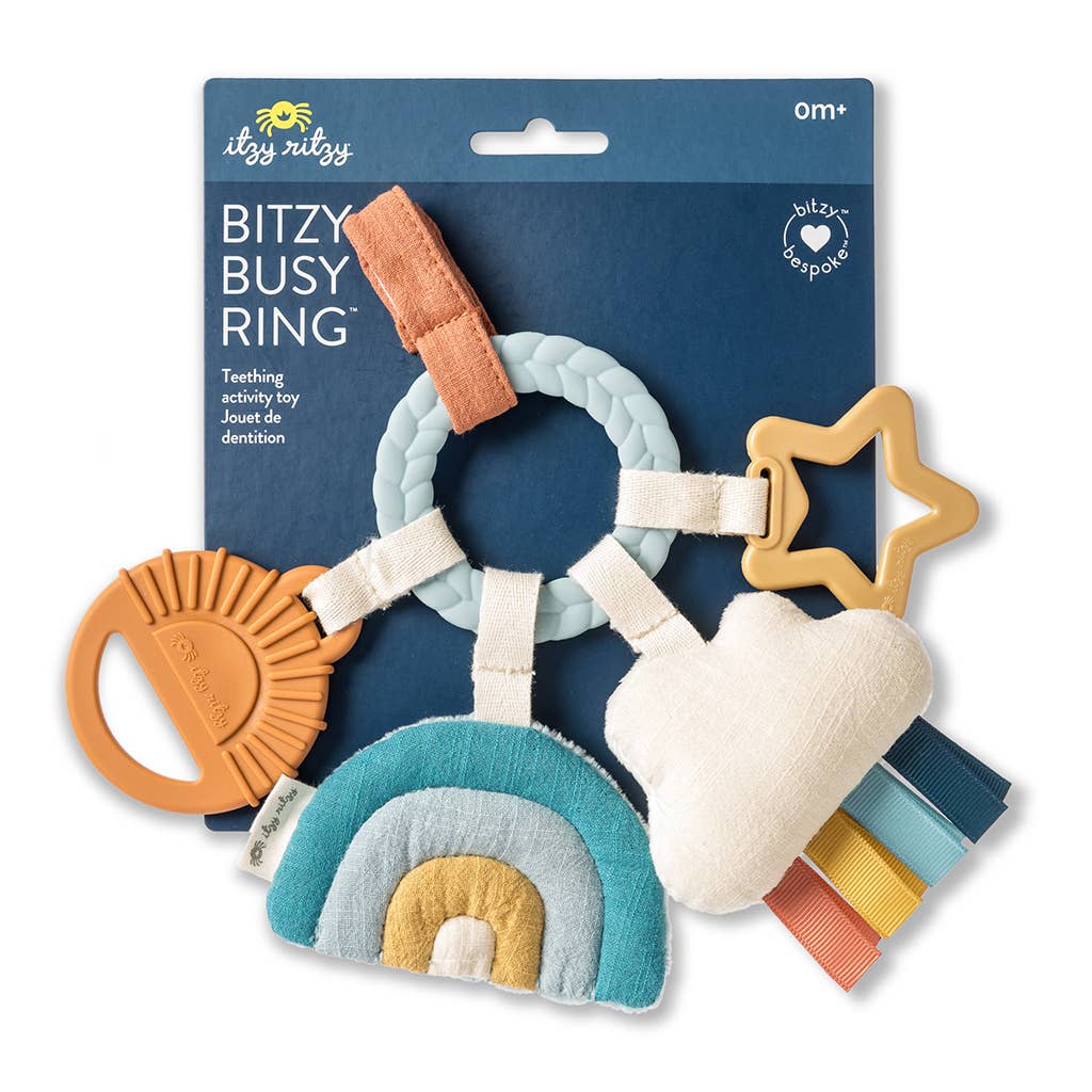 *NEW OPTION* Bitzy Busy Ring™ Teething Activity Toy: Rainbow