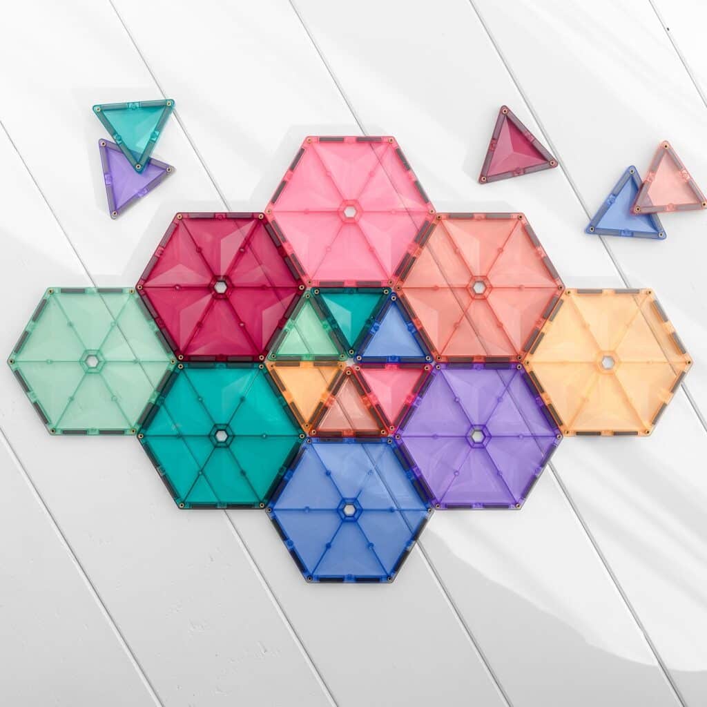 CONNETIX Magnetic Tiles Pastel Mega Pack, 202 Pieces