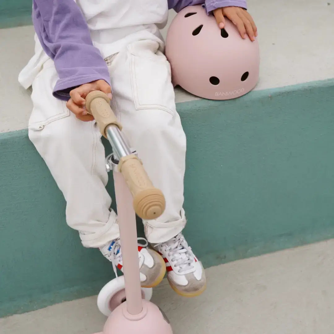 BANWOOD ECORIDE PACK - SCOOTER & HELMET - FADED PINK