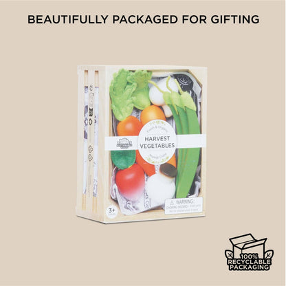 Harvest Vegetables Wooden Market Crate