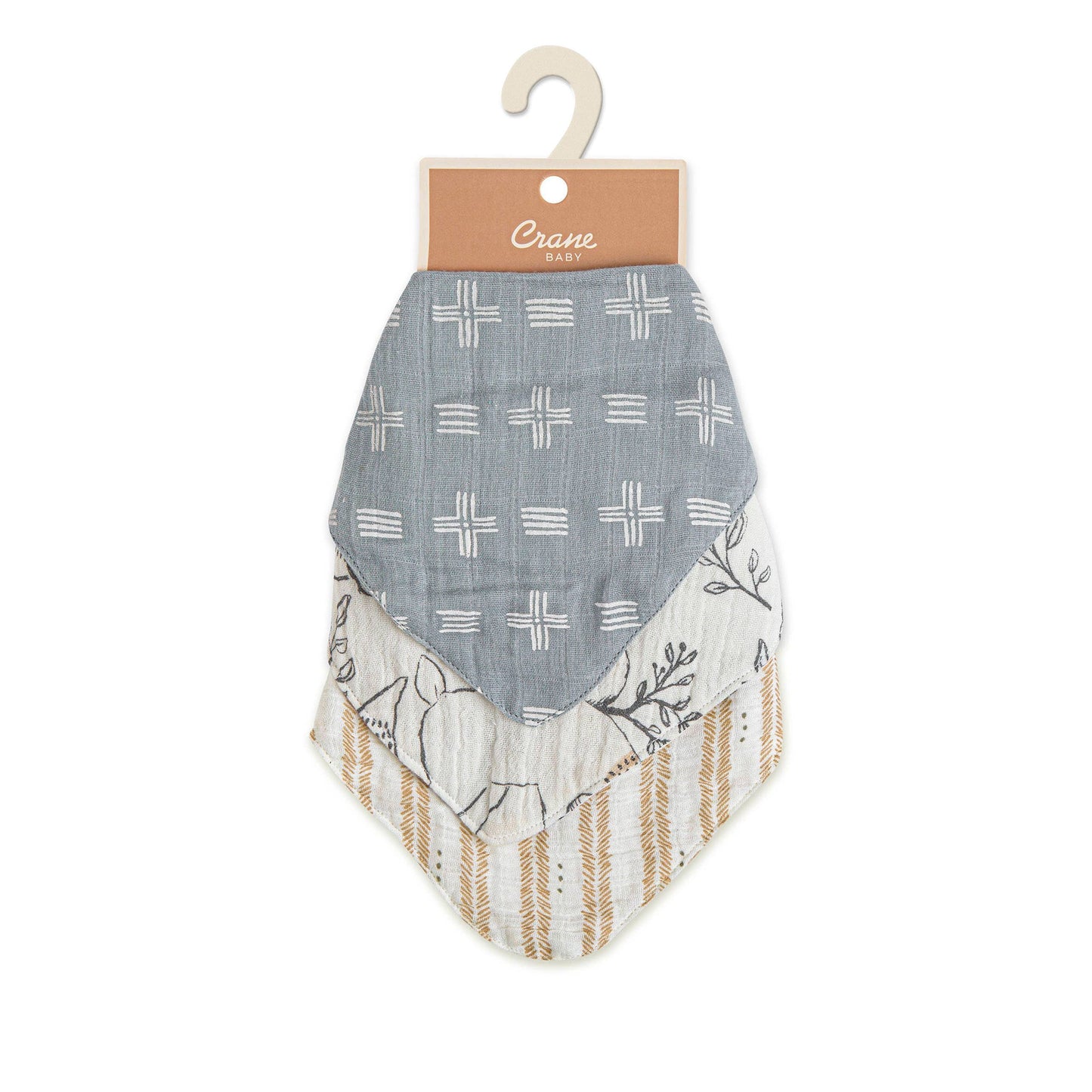 Ezra 3-Pc. Muslin Bib Set