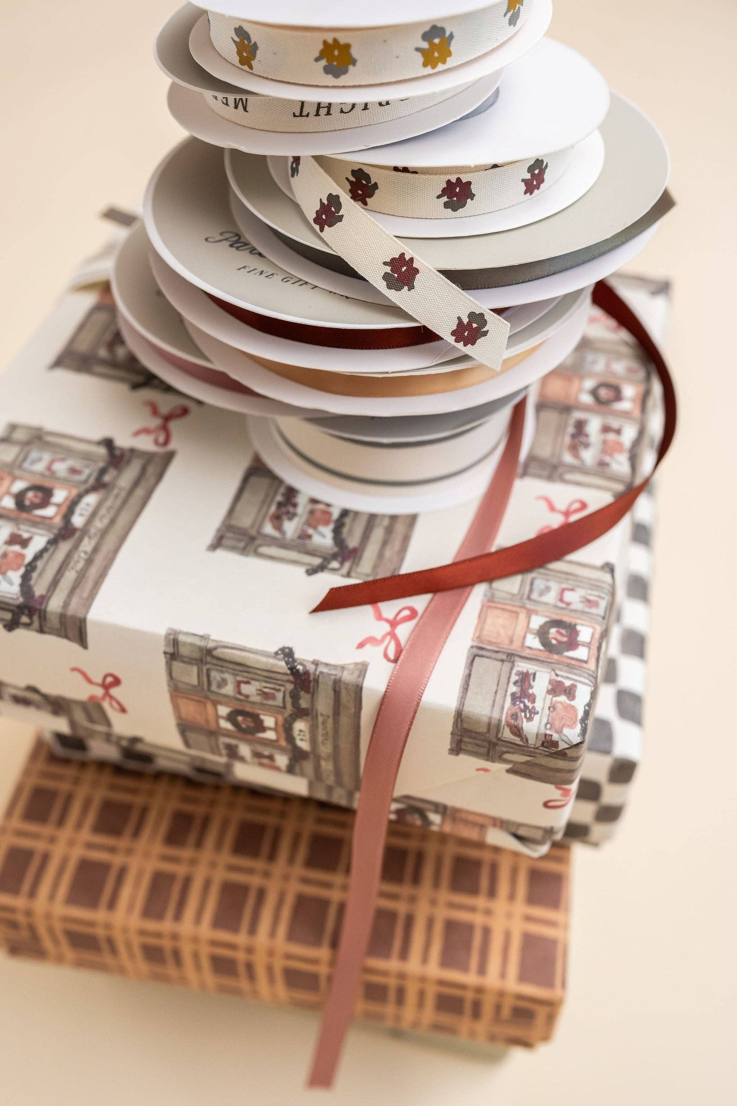 'Cordovan Floral' Cotton Ribbon