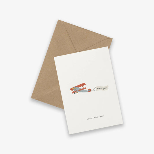 Greeting Card // Airplane (wish we were closer)