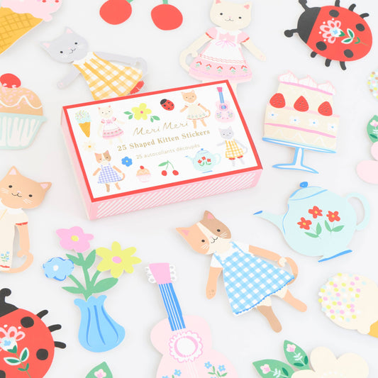 Kitten Club Shaped Stickers