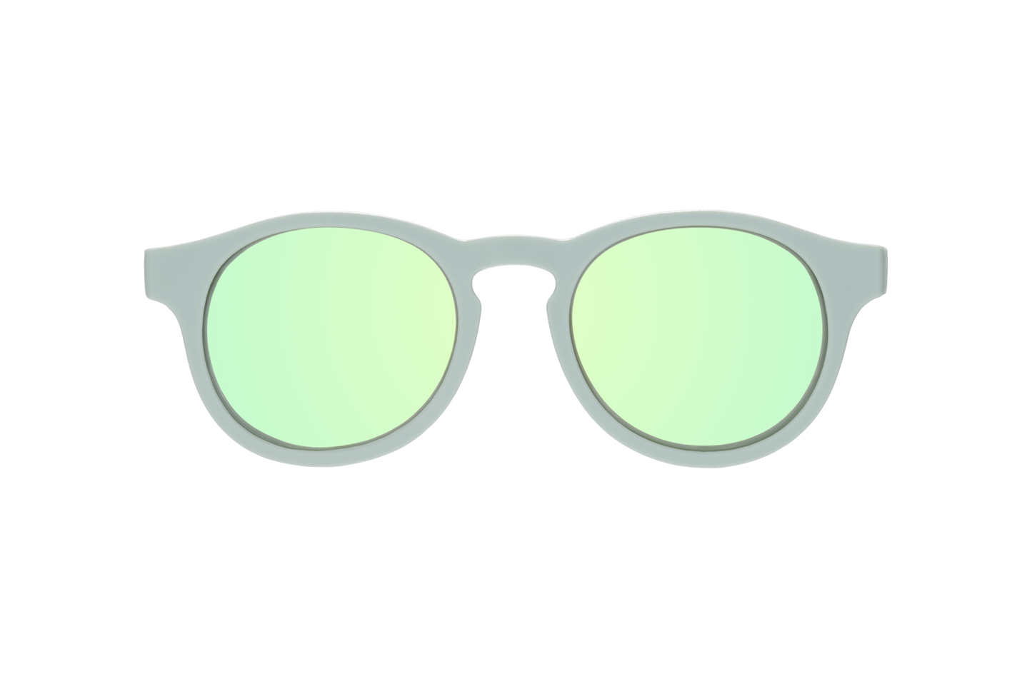 Seafoam Blue Polarized Keyhole Sunglasses with Mirrored Lens