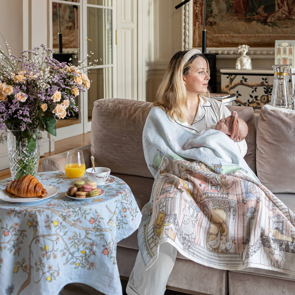 Cashmere Blanket Monceau Mansion-curated from France