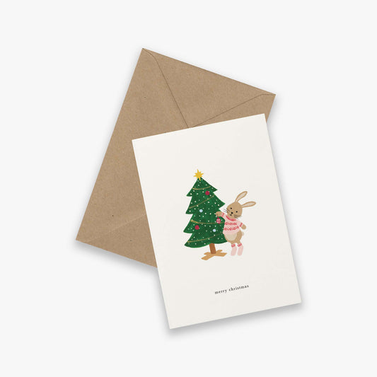Greeting Card // Christmas bunny (merry christmas)