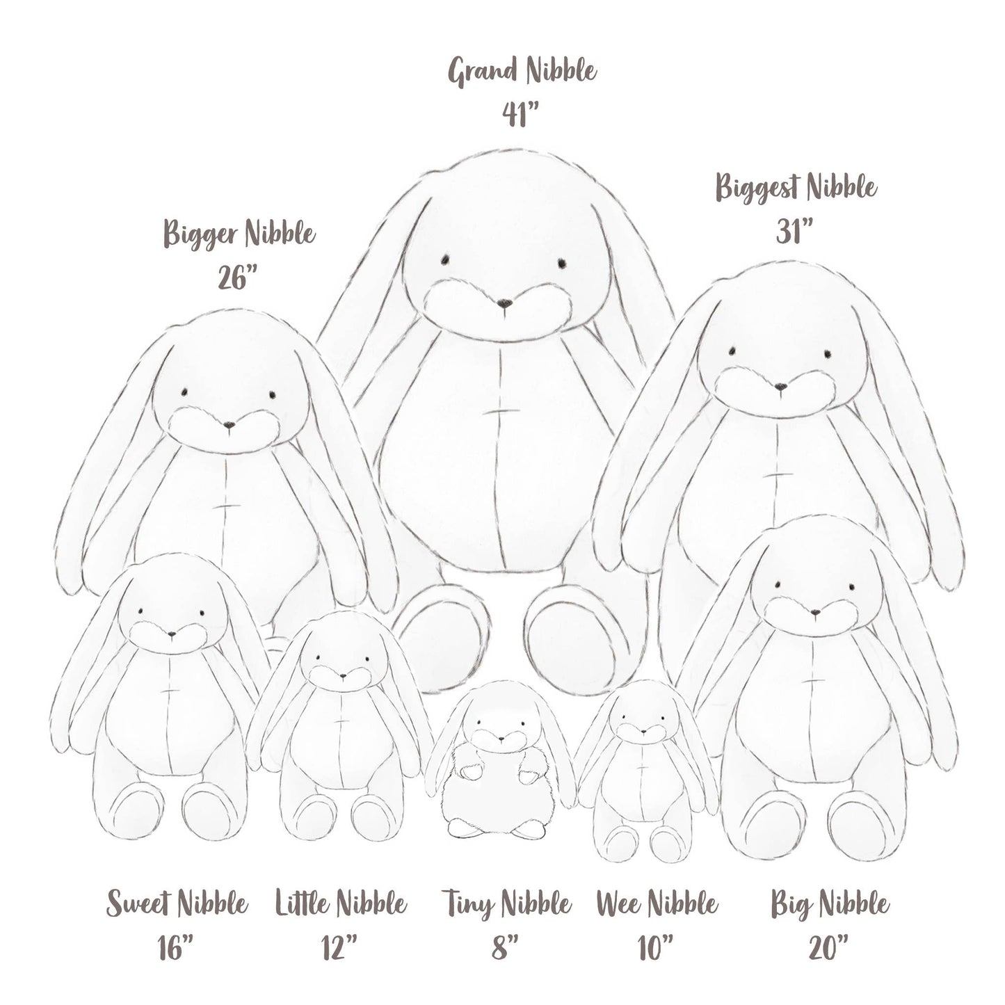 Tiny 8" Nibble Bunny - Pink