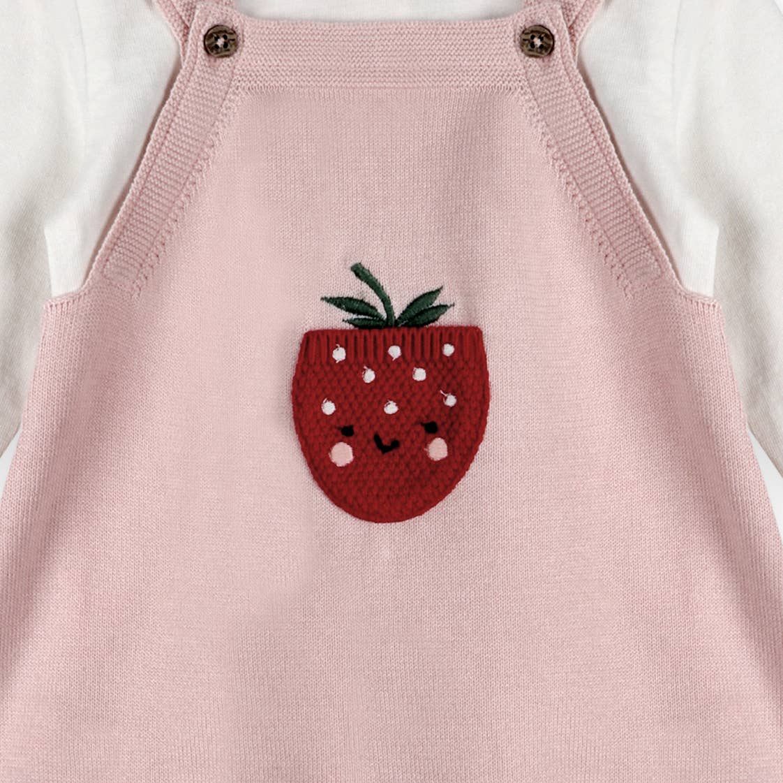 Strawberry Pocket Baby Knit Tunic Dress Set (Organic Cotton)