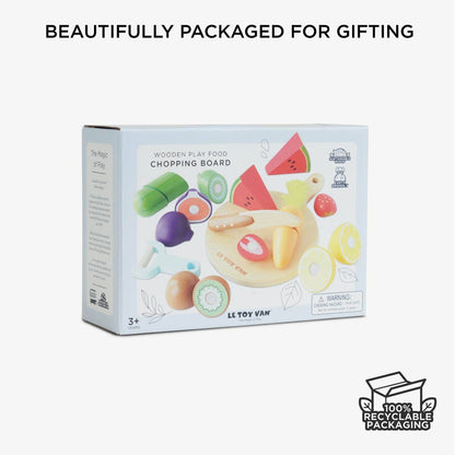 Wooden Chopping Board & Sliceable Play Food