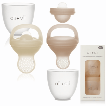 Silicone Food & Fruit Feeder (2 sizes), Oat & Coco