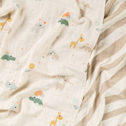 Burp cloth 2-pack Celebration Sand