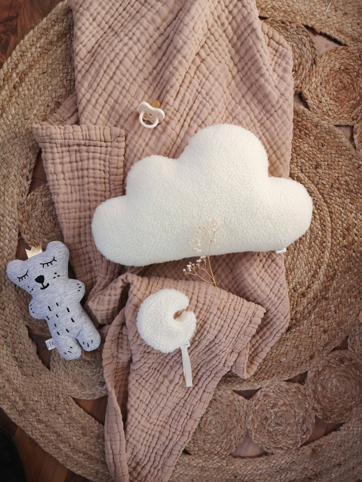 Cloud cushion for children's room, color Ivory: Beige