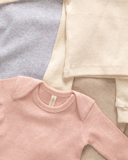 Ribbed Tee And Legging Set - Rose