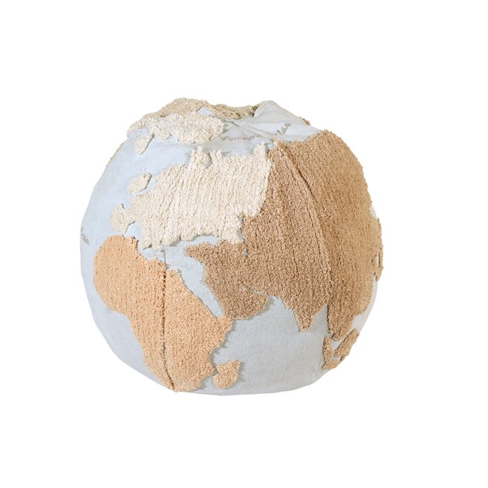 Pouffe World Map: 1'6" x 1'8" x 1'8"