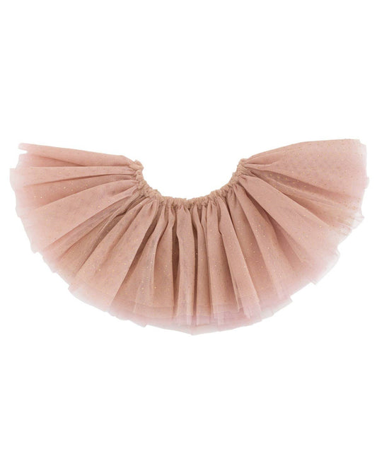 Frill Tutu Champagne Over Dark Blush Tulle