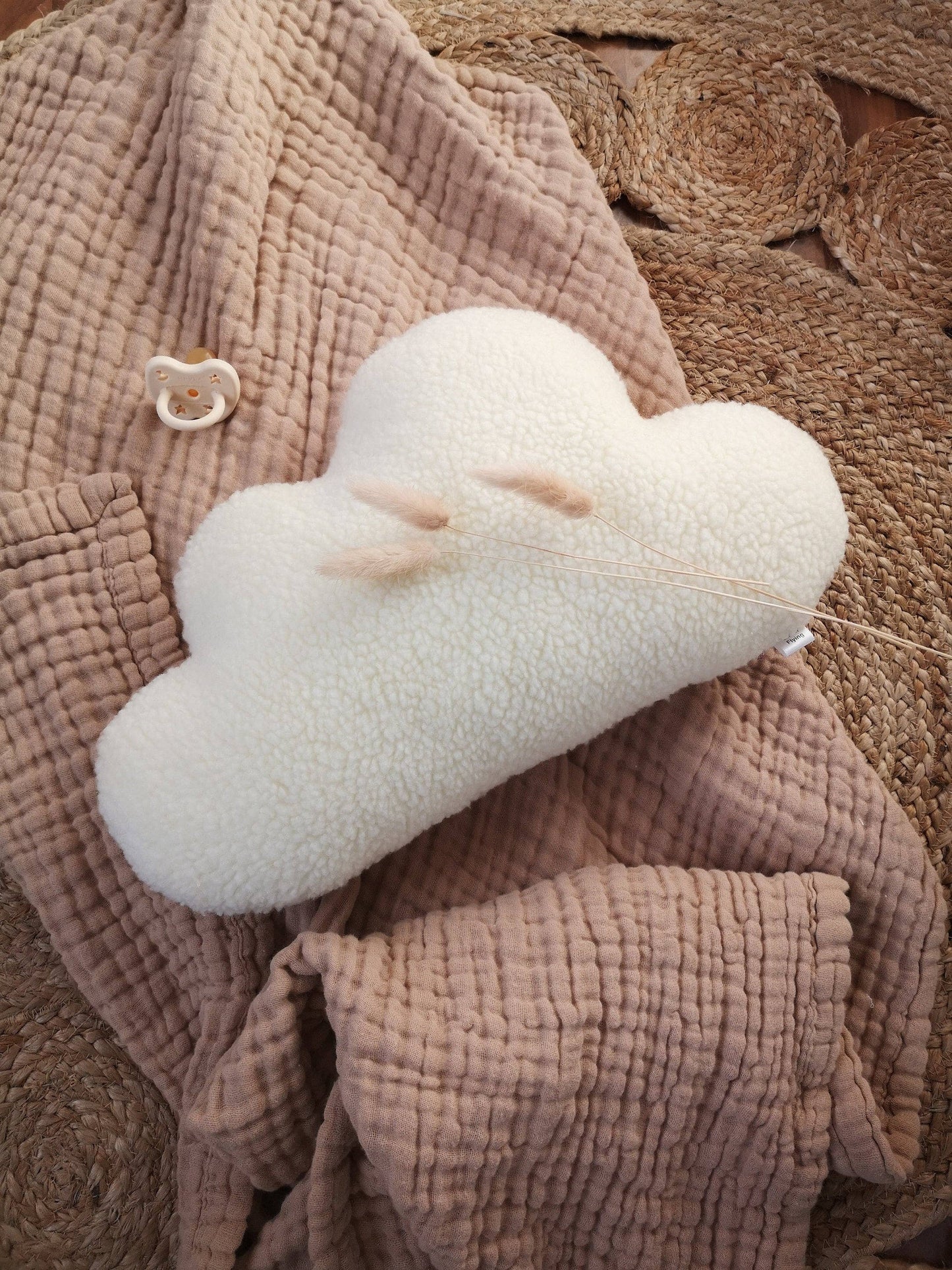 Cloud cushion for children's room, color Ivory: Beige