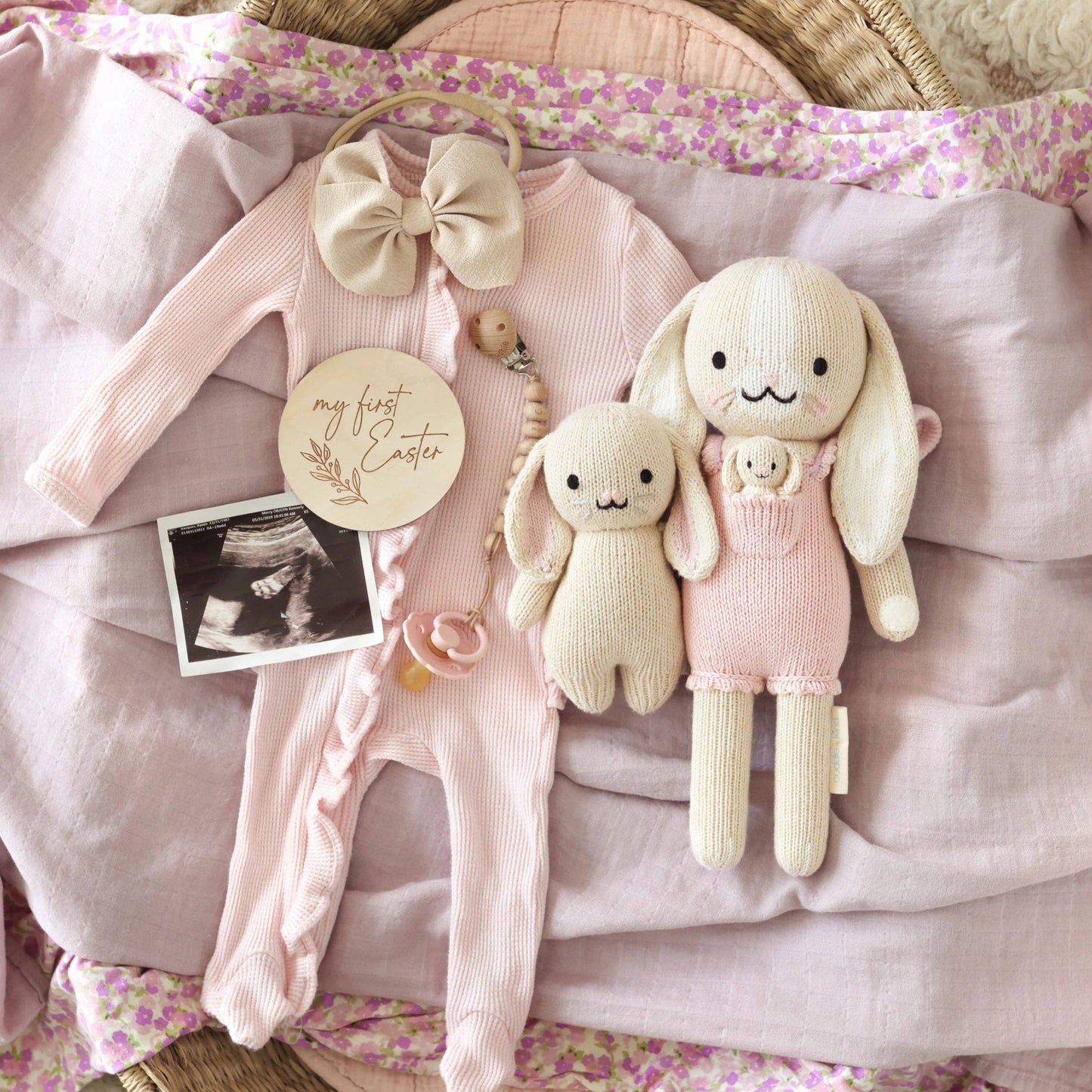 Briar the bunny (peony pink): Little - 13"