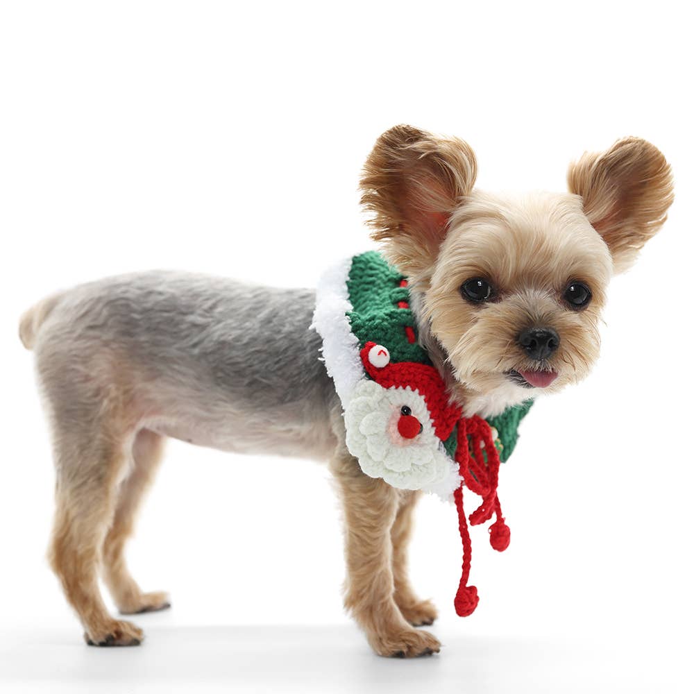 Santa Crochet Collar Scarf: M