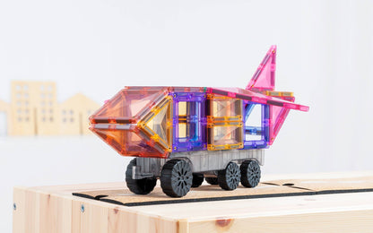 CONNETIX Magnetic Tiles Pastel Transport Pack, 50 Pieces