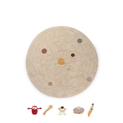 Washable Play Rug Solar System: 5' Ø