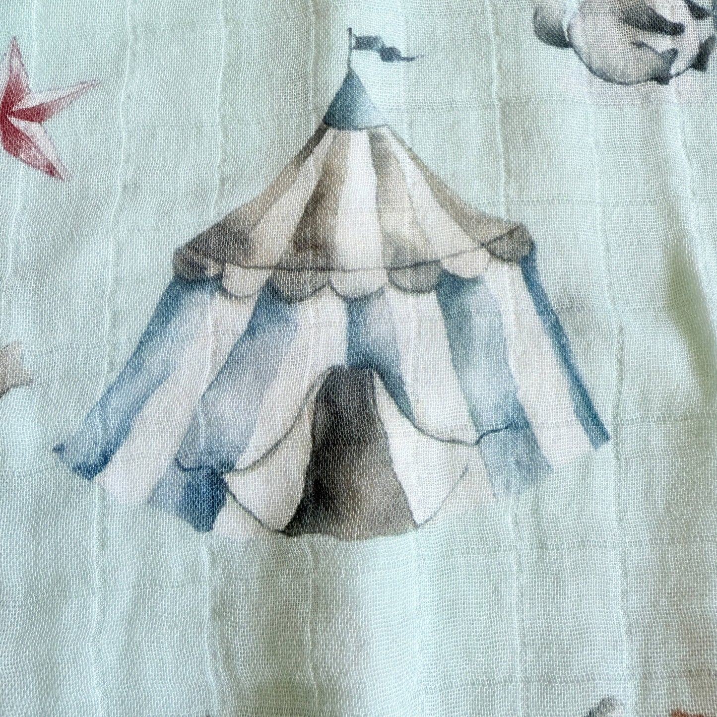 Bamboo Muslin Swaddle Blanket (Circus)