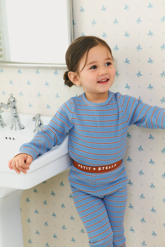 Blue Cocoa Nights Pajama Set: M