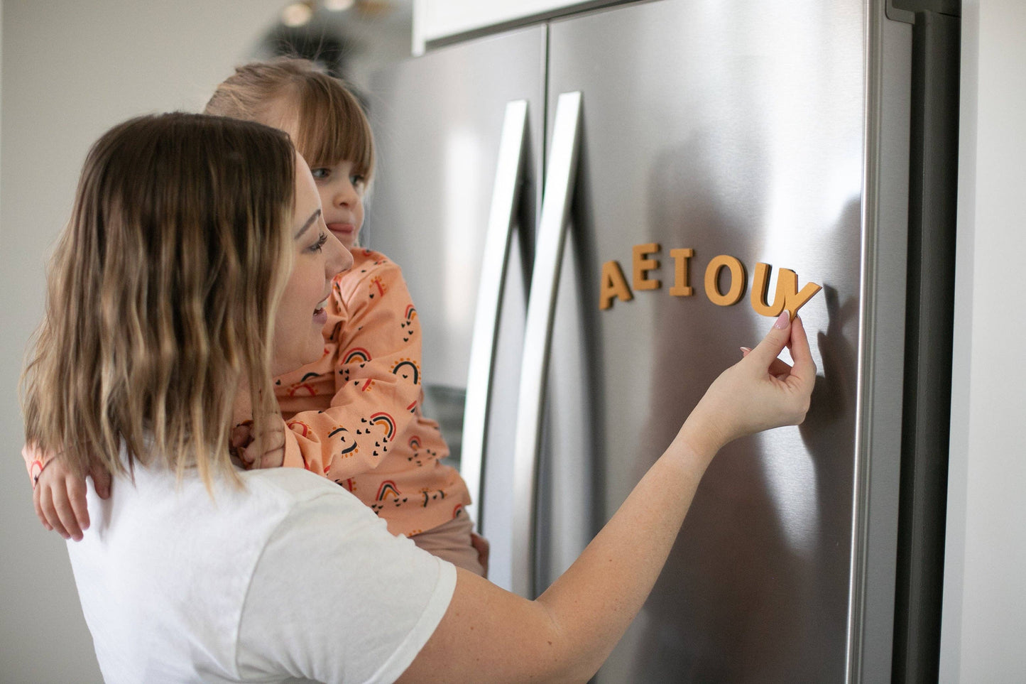 135 Pcs Magnetic Letters and Numbers (Boho Pastels)