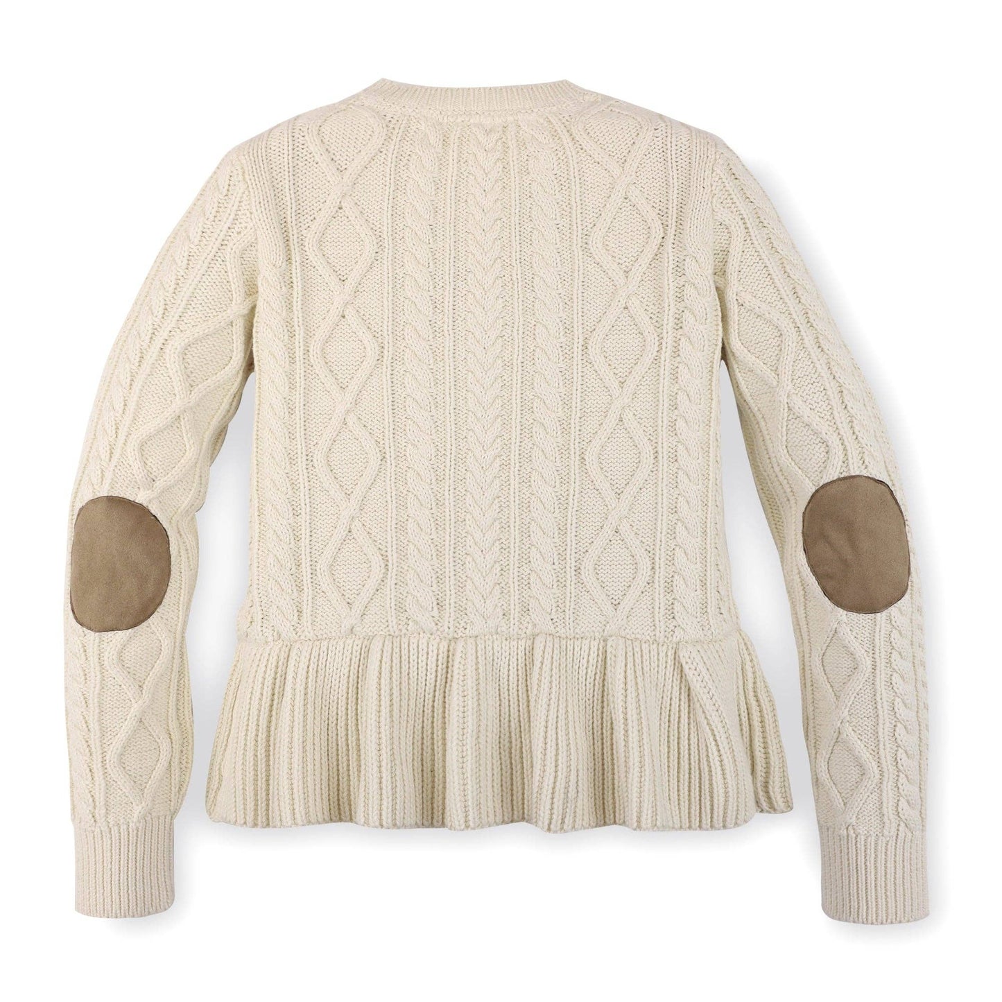 Cable Peplum Cardigan - Baby: Ivory / 6-12 Months