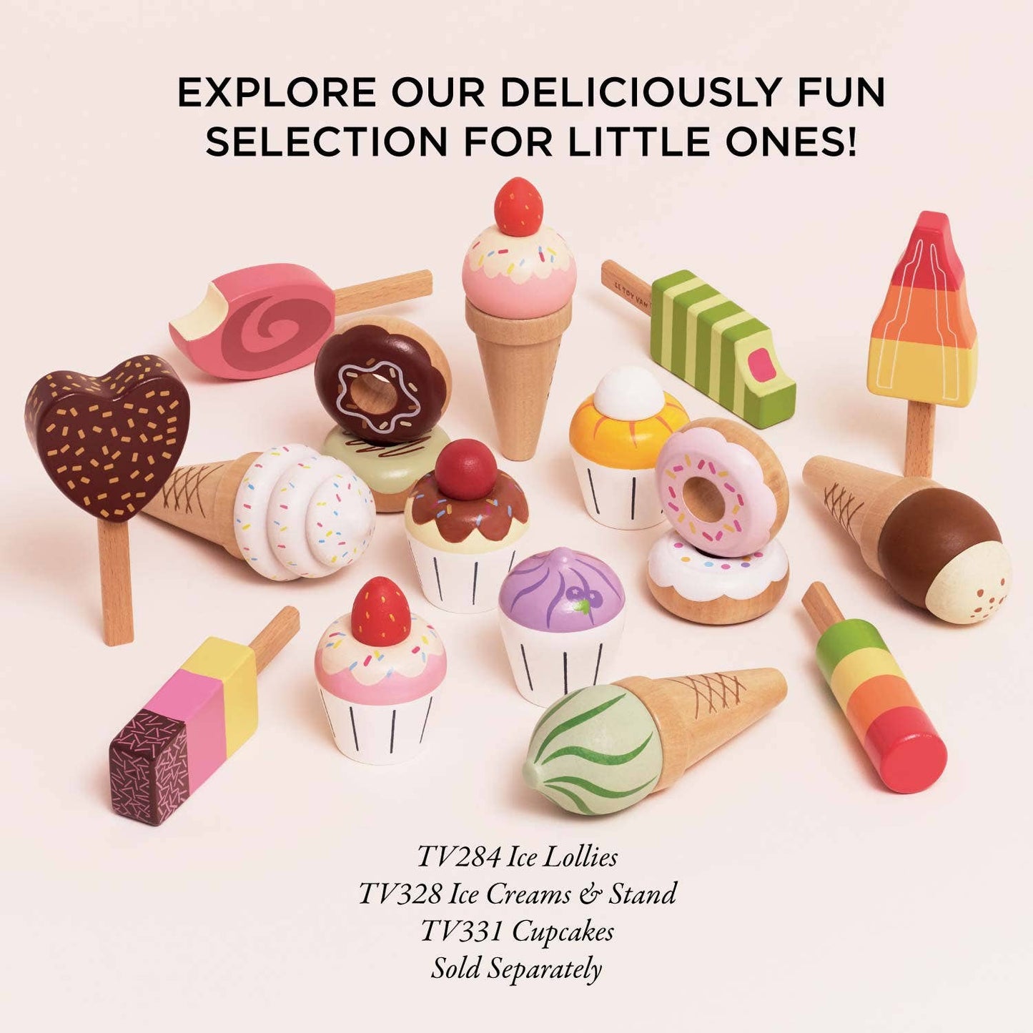 Wooden Donut Play Food Set