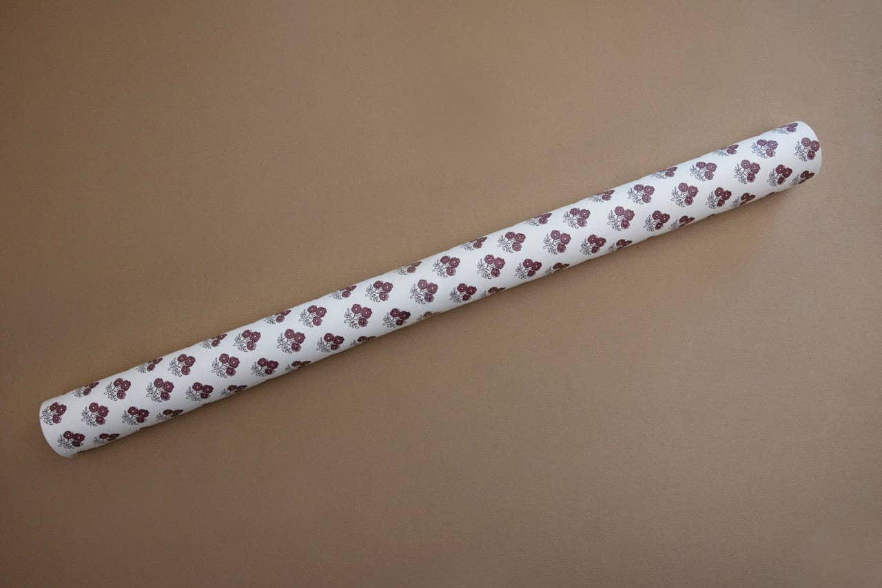 'Cranberry Topiary' wrapping paper roll