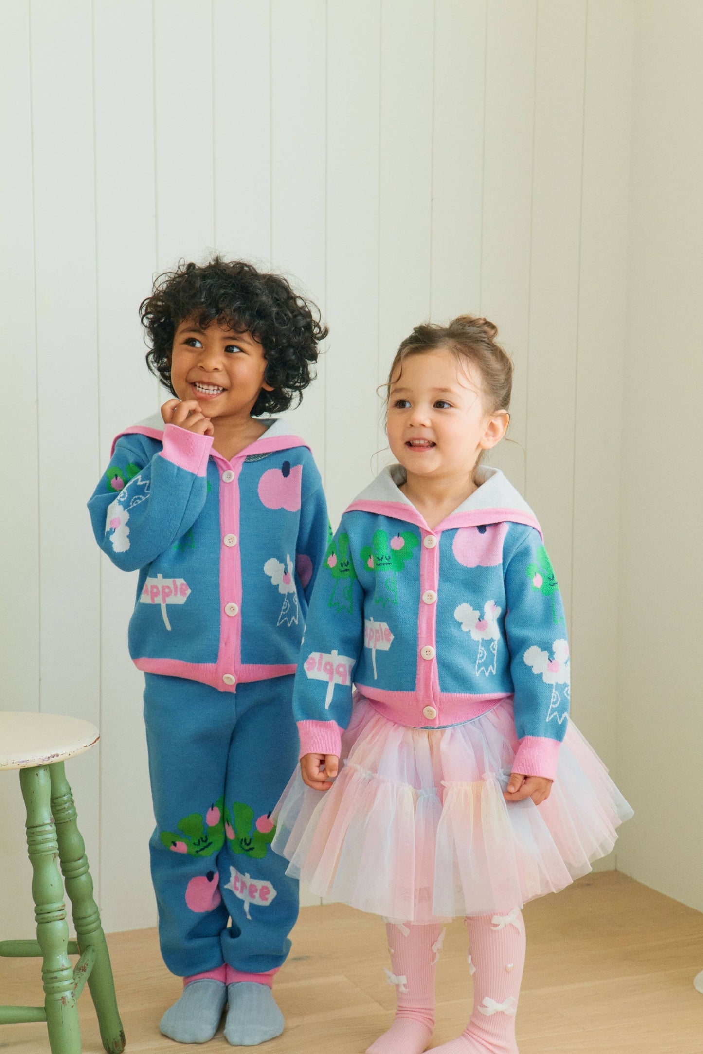 Apple Tree Sailor Cardigan: XS