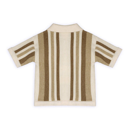 Archie Textured Stripe Baby Shirt & Shorts Set (Organic)