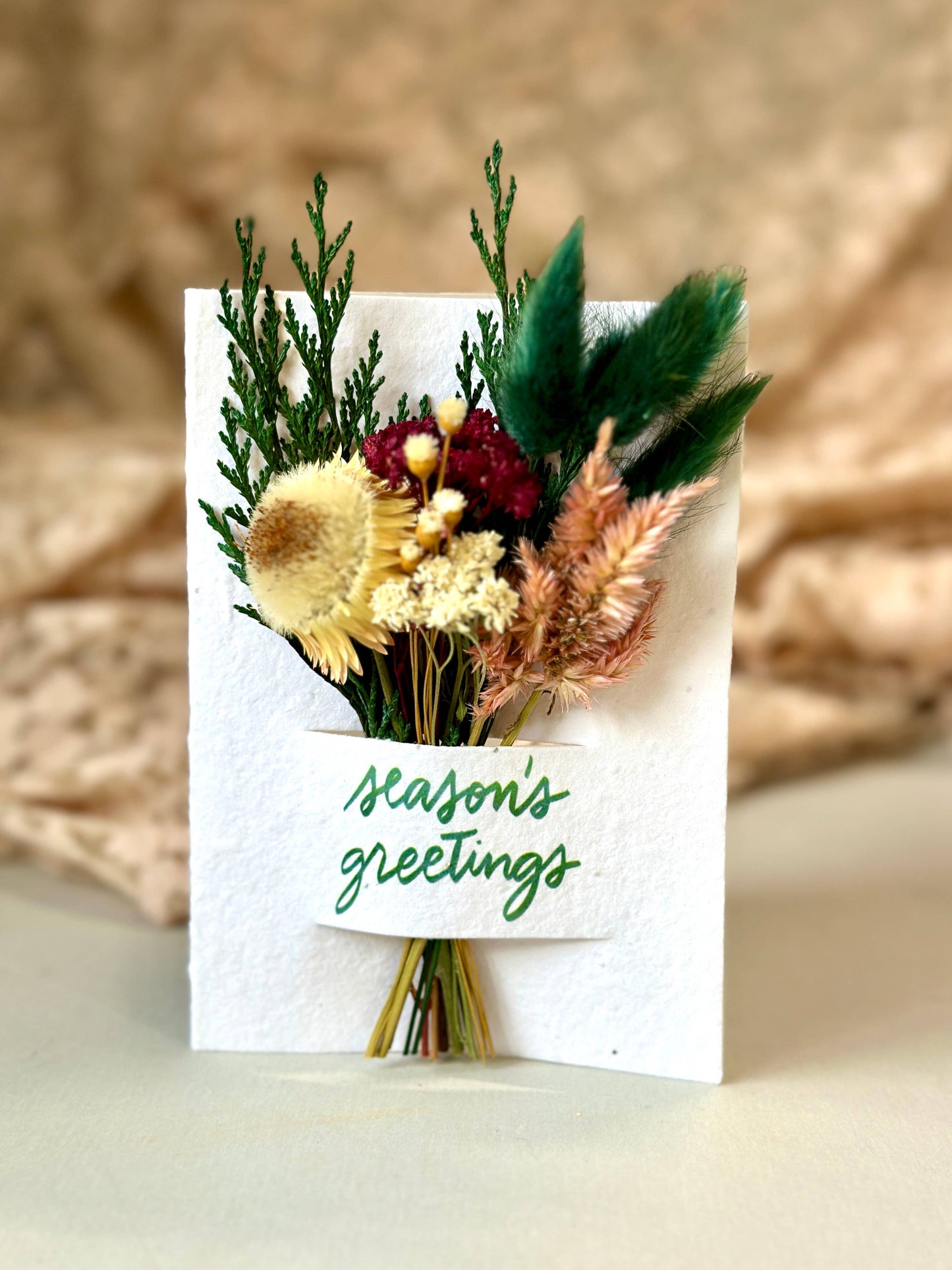 Wildflower Seed Card + Tiny Bouquet | Holiday Edition: Merry Christmas