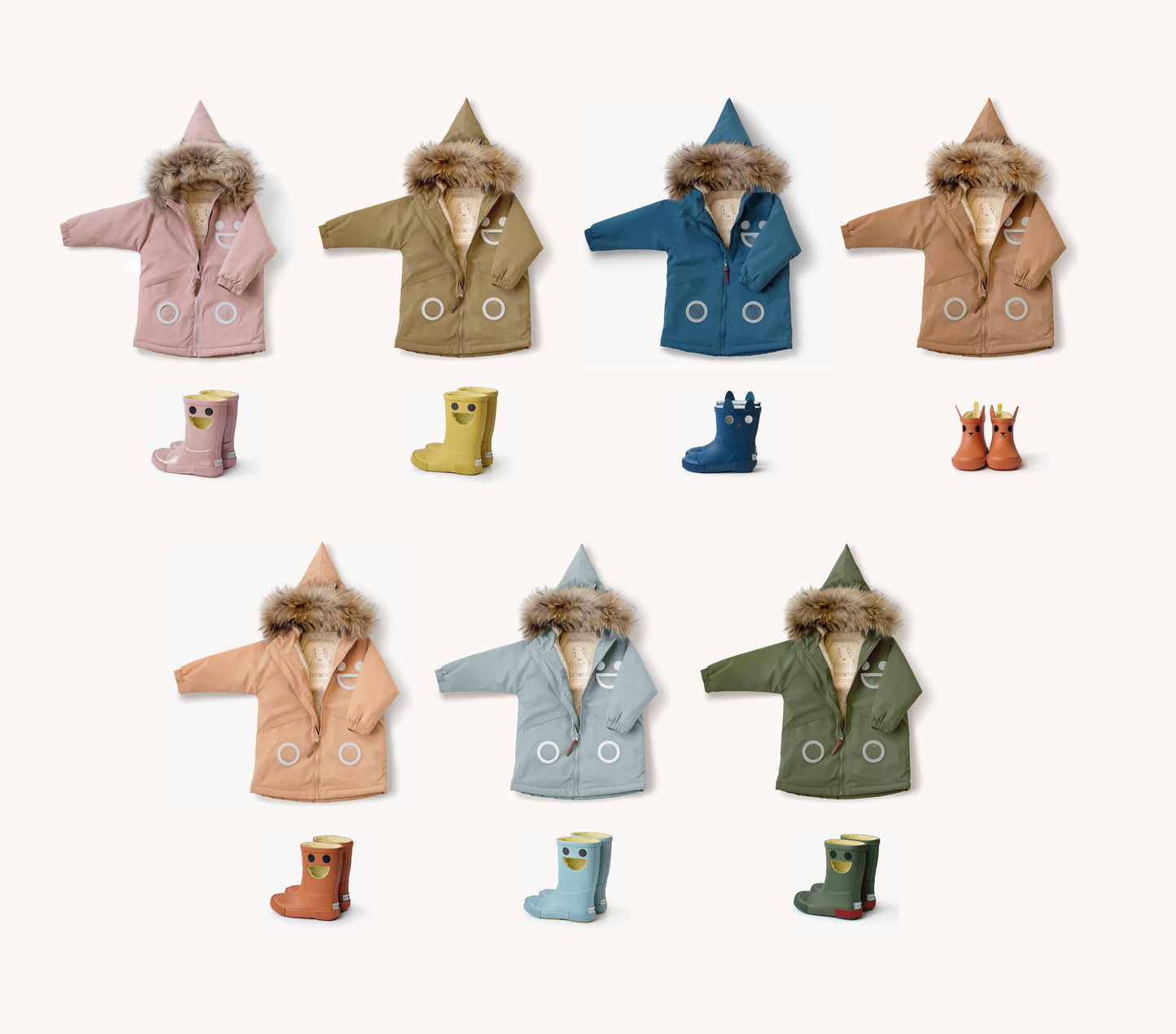 Warm Waterproof & Snowproof Kids' Winter Coat (Kaki)