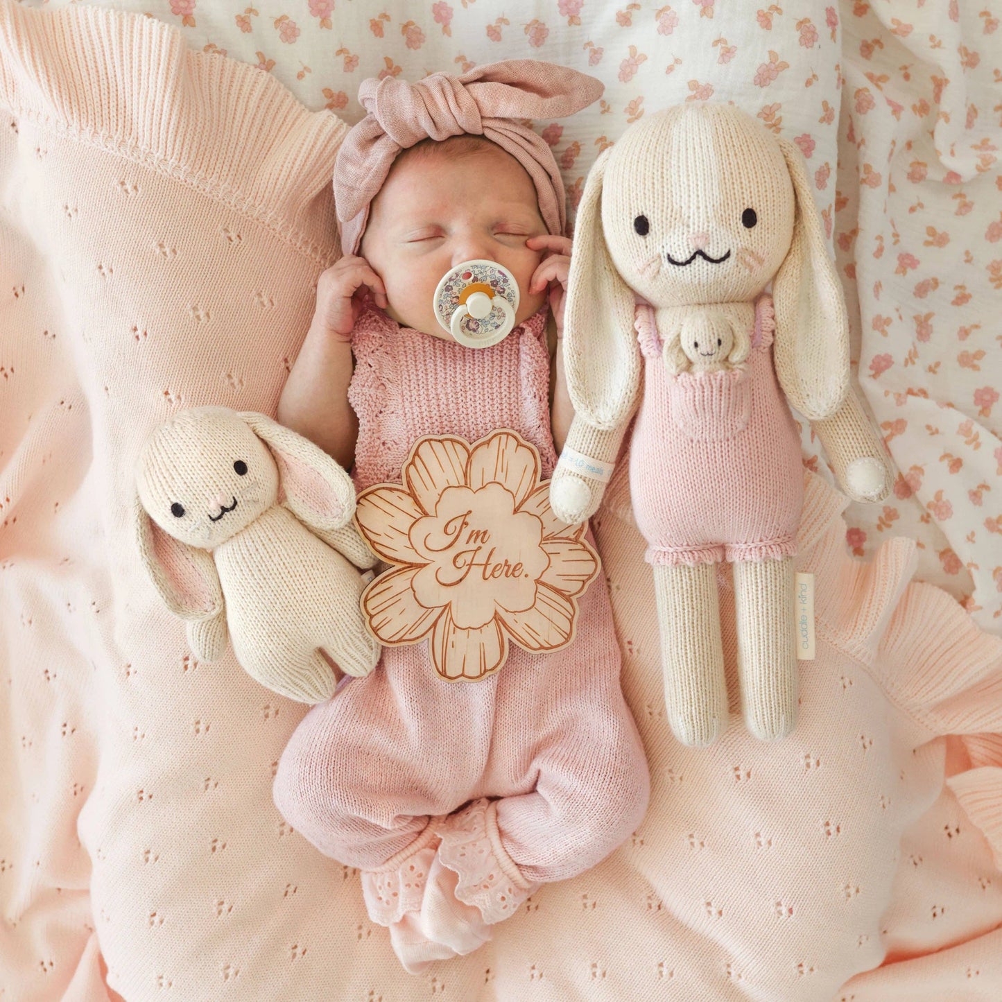 Briar the bunny (peony pink): Little - 13"