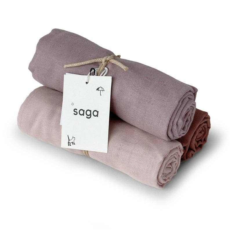 Diaper Cloths 3ps - Mixed Rose - 100% Organic Cotton