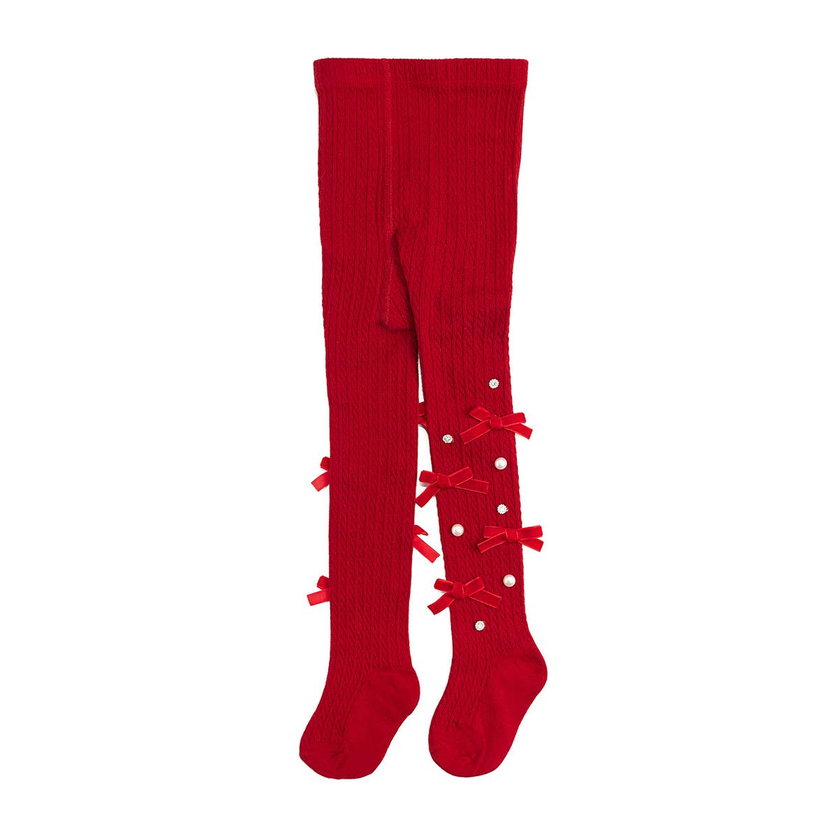 Ruby Red Bedazzled Tights - Holiday Accessories: 2-4Y