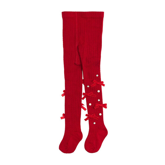 Ruby Red Bedazzled Tights - Holiday Accessories: 4-6Y