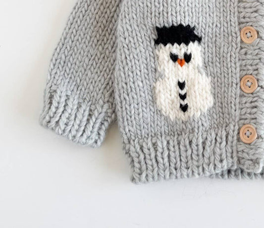 Snowman Cardigan Winter Knit Sweater Baby Kids Matching: S; 12-24M