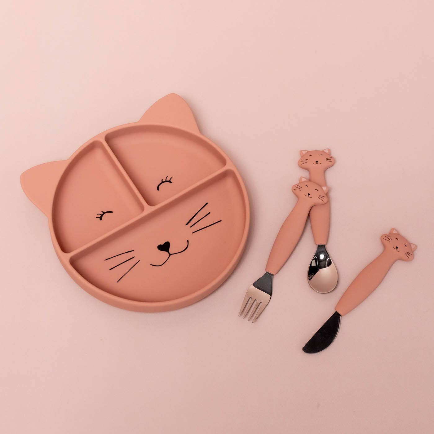 Trixie Silicone Cutlery Set, 3-Pack | Baby Toddler Utensils